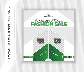 Fashion sale offer social media post design