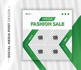 Fashion sale offer social media post design