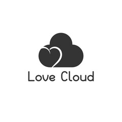 Cloud computing icon vector logo design template.
