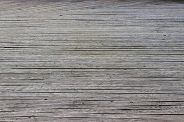 Fototapeta premium A wooden platform seen closely from the terrace boards