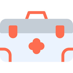 Medical kit icon on transparent background