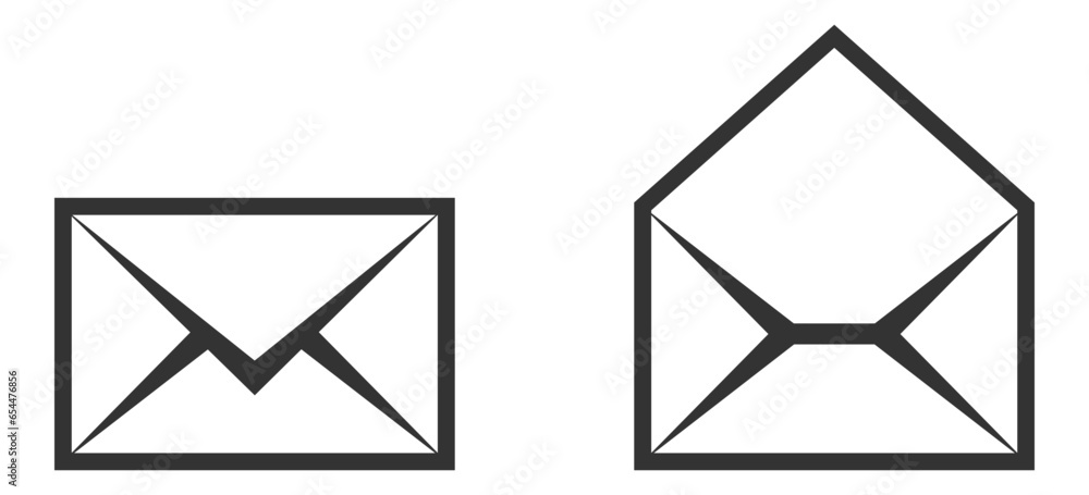 Poster envelope icons letter. envelop icon vector template. mail symbol element. mailing label for web or p
