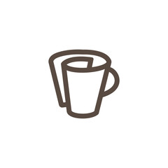 Coffee with sunrise. Coffee morning, coffee cafe logo illustration design template