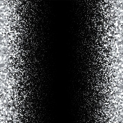 Silver glitter splash on black background. Vector illustration. Eps 10