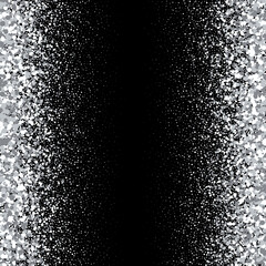 Silver glitter splash on black background. Vector illustration. Eps 10