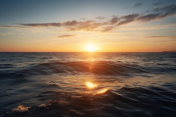 Fototapeta premium beautiful stunning sunset over the ocean