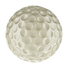 Golf ball, 3D rendering isolated on transparent background