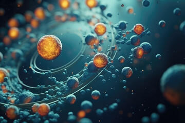 A collection of floating balls suspended in mid-air. This versatile image can be used in various creative projects.