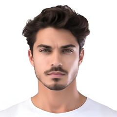 Naklejka premium Turkish young man on a white background.