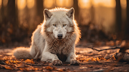 Gray Wolf in the Wildlife