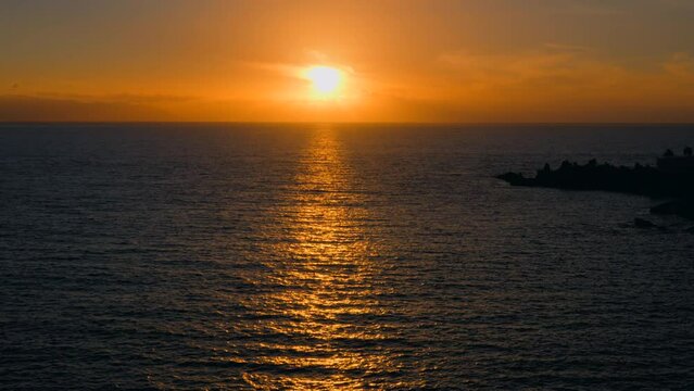 sunset over the sea