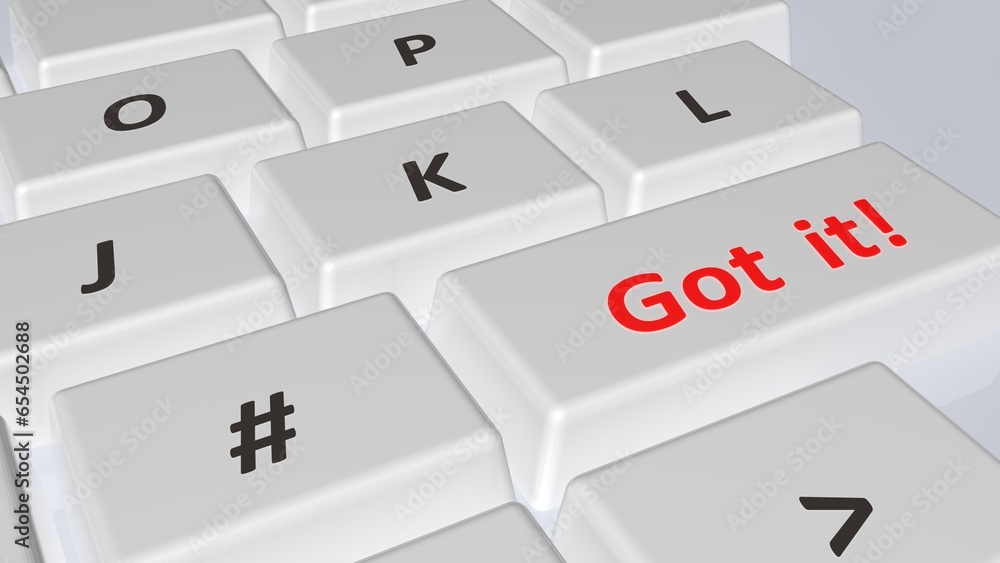 Fototapete white keyboard with 