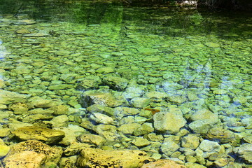 Blue Eye, the source of the Cetina River, Croatia, water, Dalmatia, National Park, Krka,
