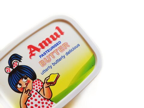 Guwahati, Assam, India - September 28, 2023 : Amul Pasteurised Butter. Amul is synonymous with Butter in India. Several Generation of Indian consumers have grown up with the taste of Amul Butter.