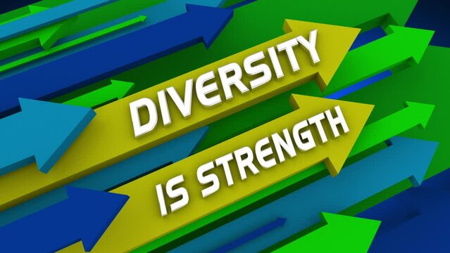 Diversity is Strength Arrows Diverse Group 3d Animation