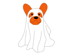 cute dog with Halloween 