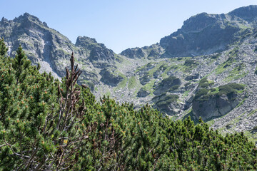 Landscape of Rila Mountain near Malyovitsa peak, Bulgaria