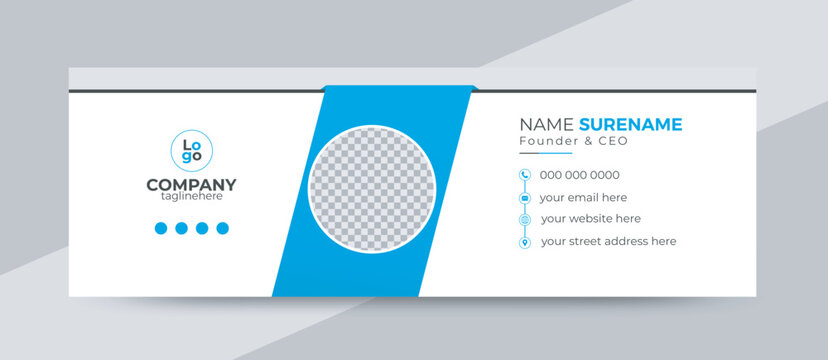 Corporate, Modern and Professional Email Signature. Creative Multipurpose business email signatures