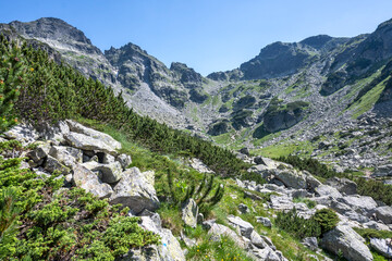 Landscape of Rila Mountain near Malyovitsa peak, Bulgaria
