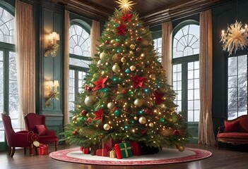 Fototapeta na wymiar Merry Christmas - Christmas Tree