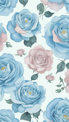 Greenhouse Glory Baby Blue and Baby Pink Roses