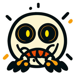 Naklejka premium Halloween Monster Face