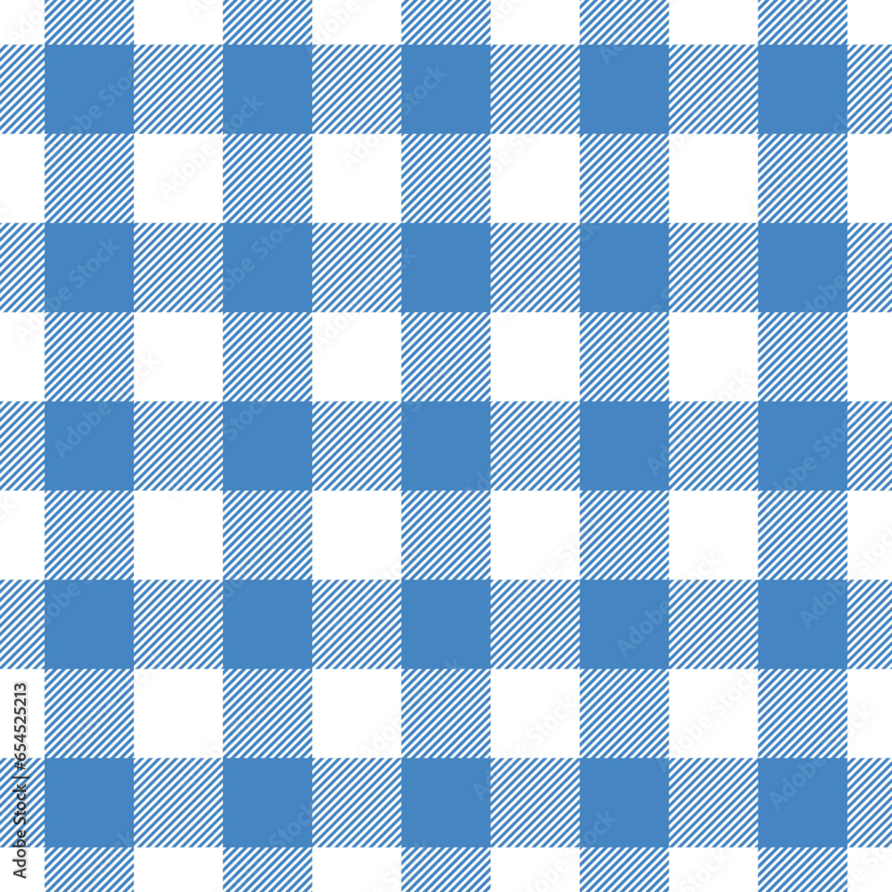 Poster check seamless pattern. blue checks background. repeated gingham geometric patern. scottish style fo