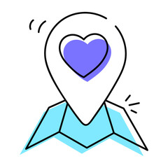 Trendy Collection of Love and Wedding Doodle Icons 

