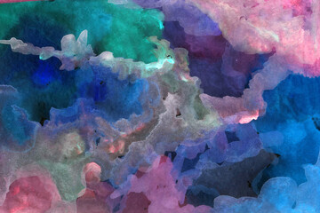 Abstract heavy blue cloud of haze