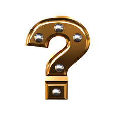 Gold symbol with metal rivets