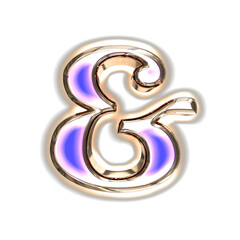 Blue symbol in a silver frame with glow