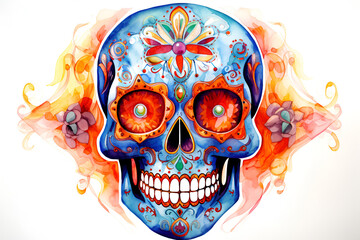 Day of the Dead Mariachi Skeleton for poster, flyer and invitation