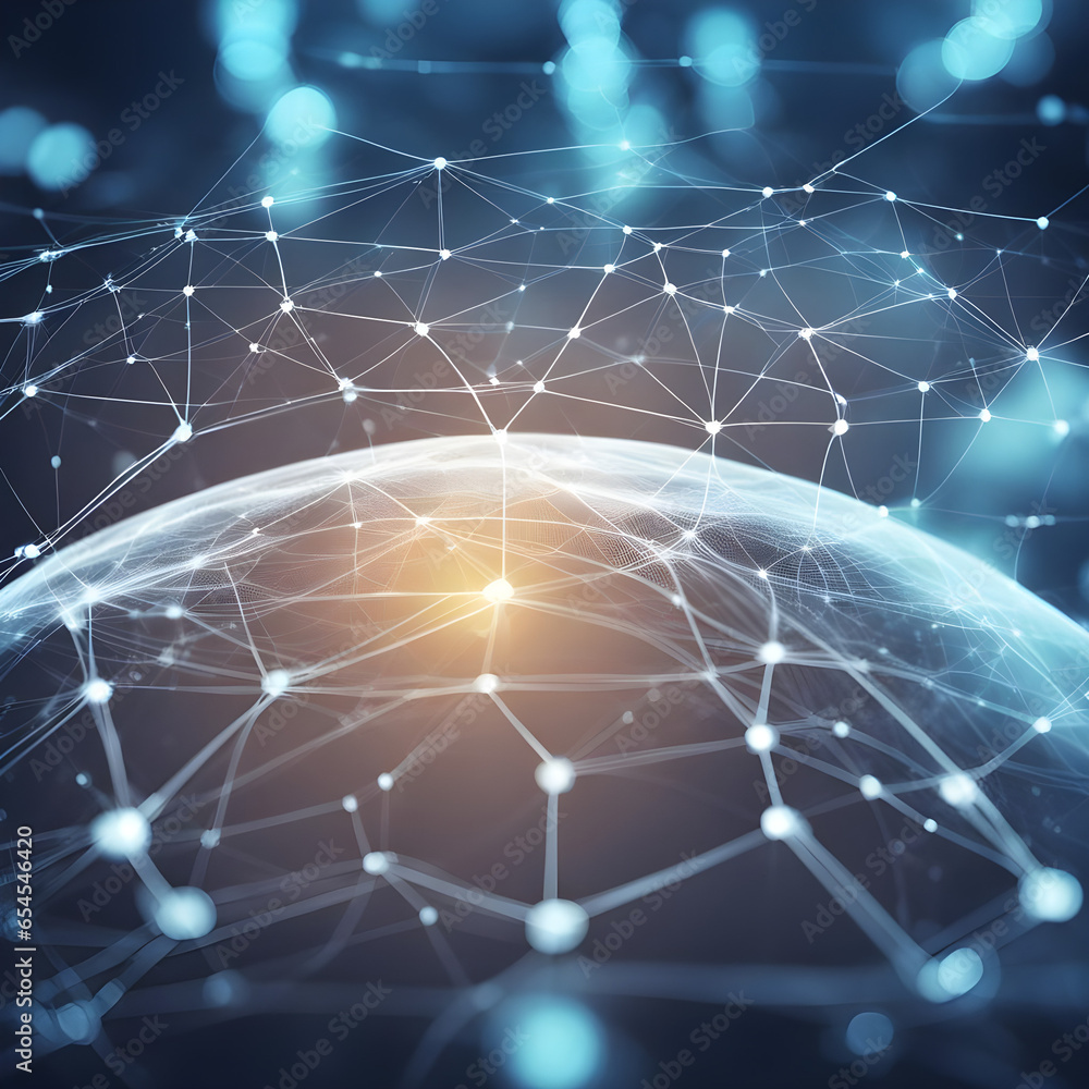 Poster global business structure of networking. analysis and data exchange customer connection, hr recruitm