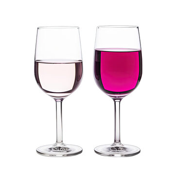 Two glasses of wine side by side