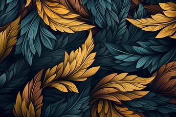 Fototapeta na wymiar abstract background of yellow autumn leaves