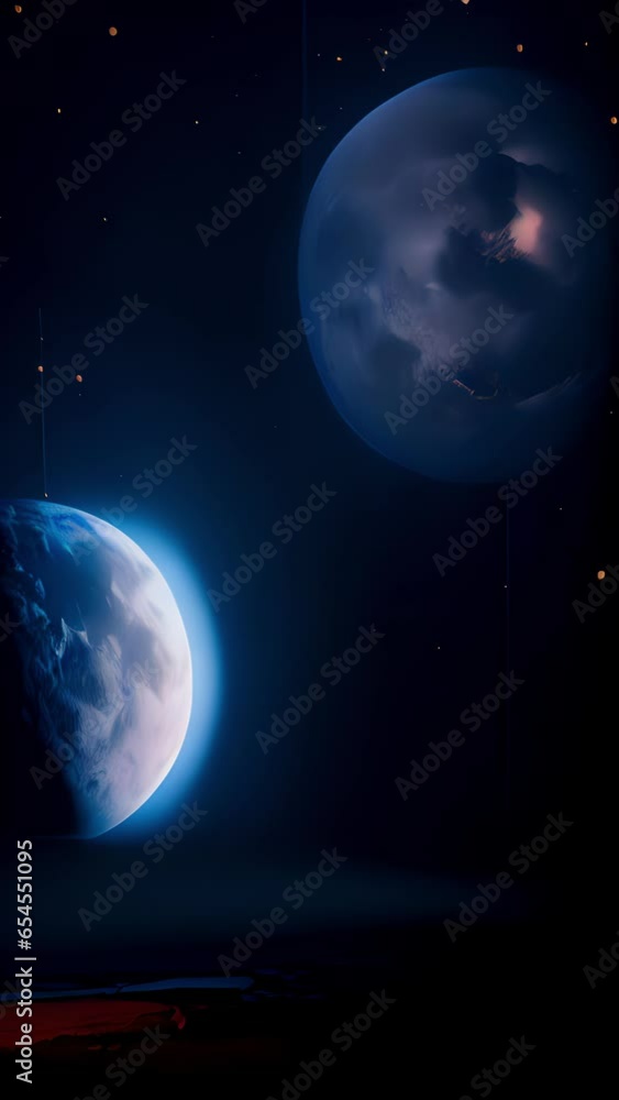Poster a surreal image of an alien moon, dotted with colossal, floating landmasses. an ethereal glow emanat