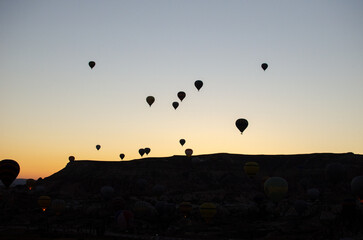 hot air balloon in the goreme Turkey