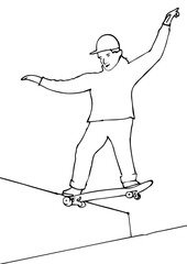 skateboarder tailsliding