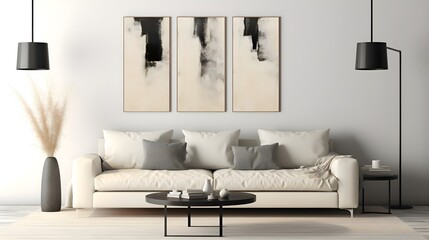 Explore minimalist elegance in home decor. Generative AI