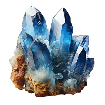 Blue topaz isolated on a transparent background