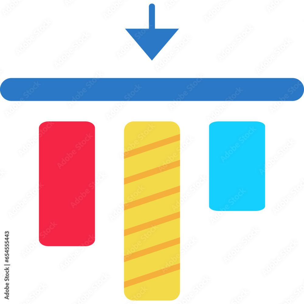 Sticker Top alignment Icon