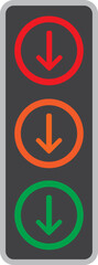 Arrow Traffic Light Icon Illustration