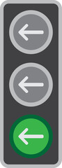 Arrow Traffic Light Icon Illustration