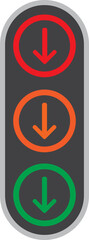 Arrow Traffic Light Icon Illustration
