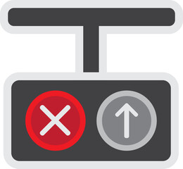 Fototapeta premium Arrow Traffic Light Icon Illustration