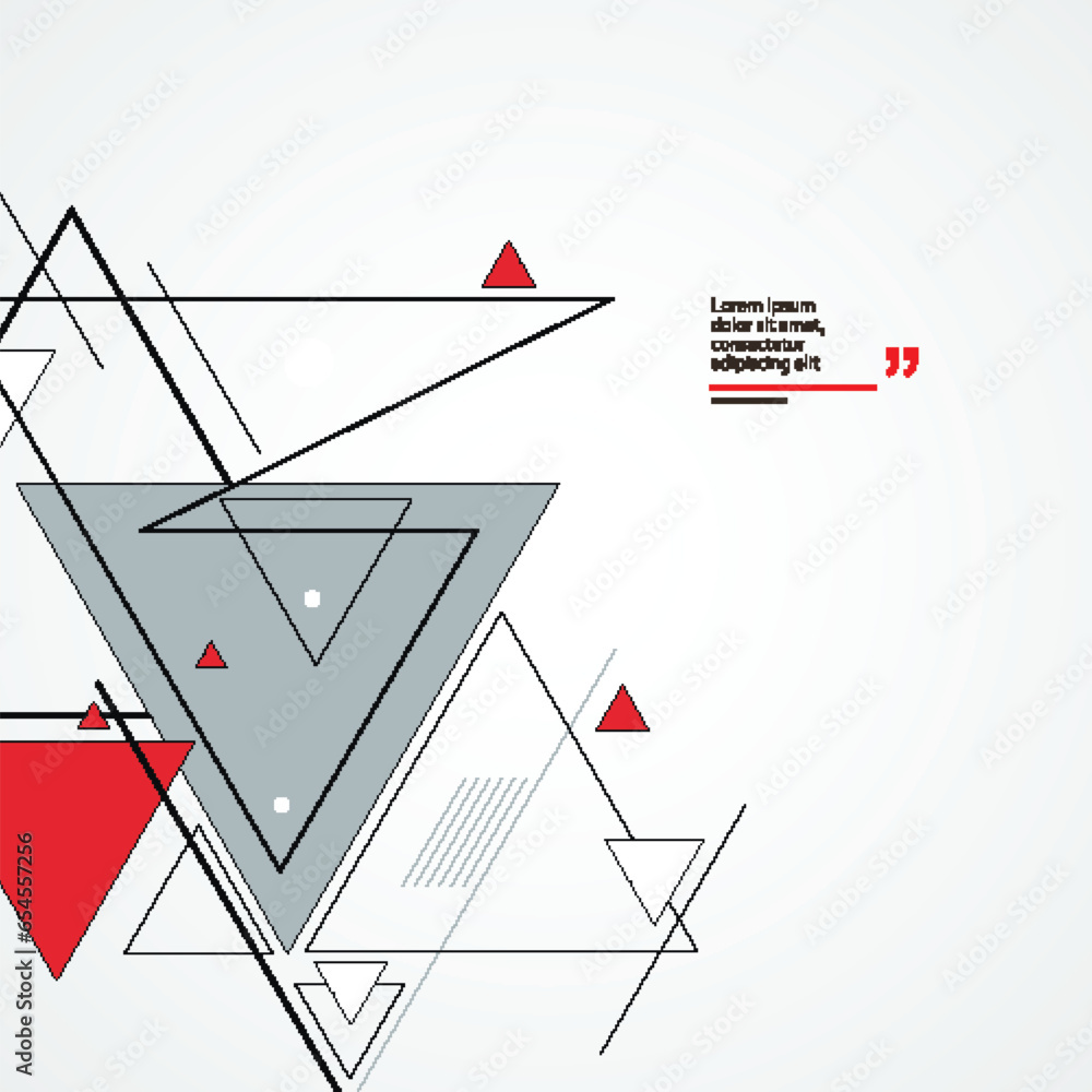 Poster Vector abstract geometric pattern. Triangular futuristic shapes cool pattern. Modern decorative background