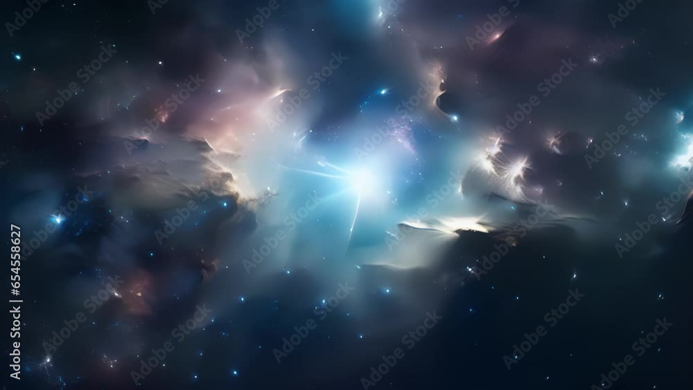 Poster in a tapestry of cosmic beauty, specks of dust suspended in the vastness of space lend their intrica
