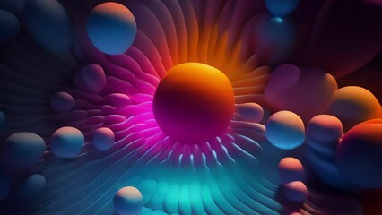 A mesmerizing kaleidoscope of vibrant hues unfolds in the image, representing the astonishing diversity of protein shapes. From compact globular structures to elongated filaments, Abstract video - Powered by Adobe