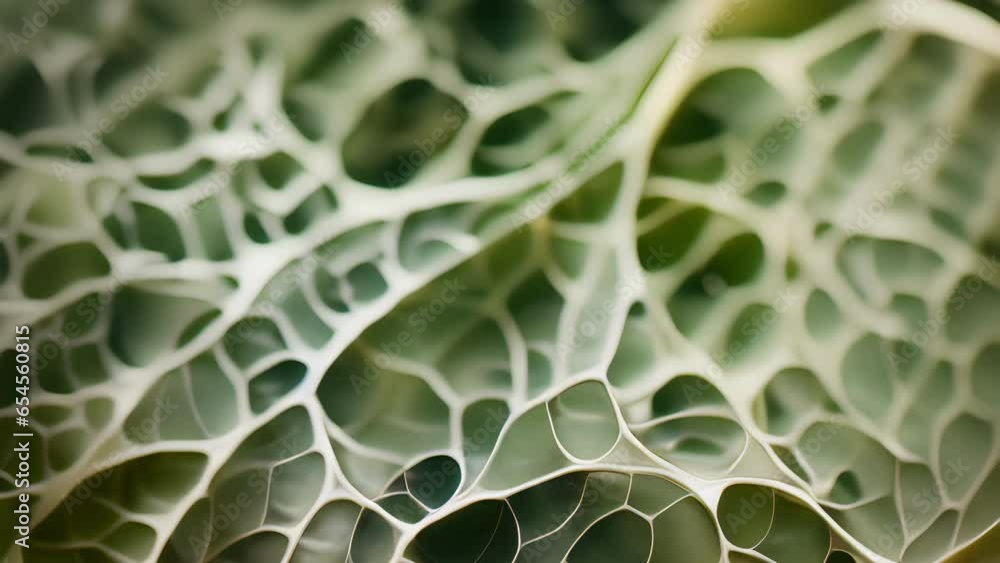 Aufkleber revealing the inner workings of a plants vascular system, densely packed xylem cells appear like a c