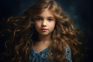 Cute little girl portrait shot